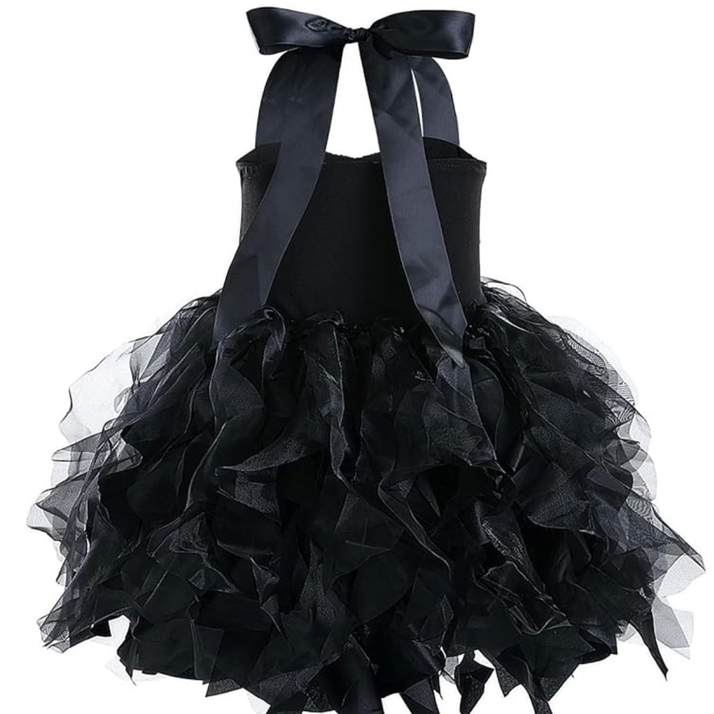 NWOT Sparkling Black Kids Costume Dress size 5-6 - Picture 2 of 3